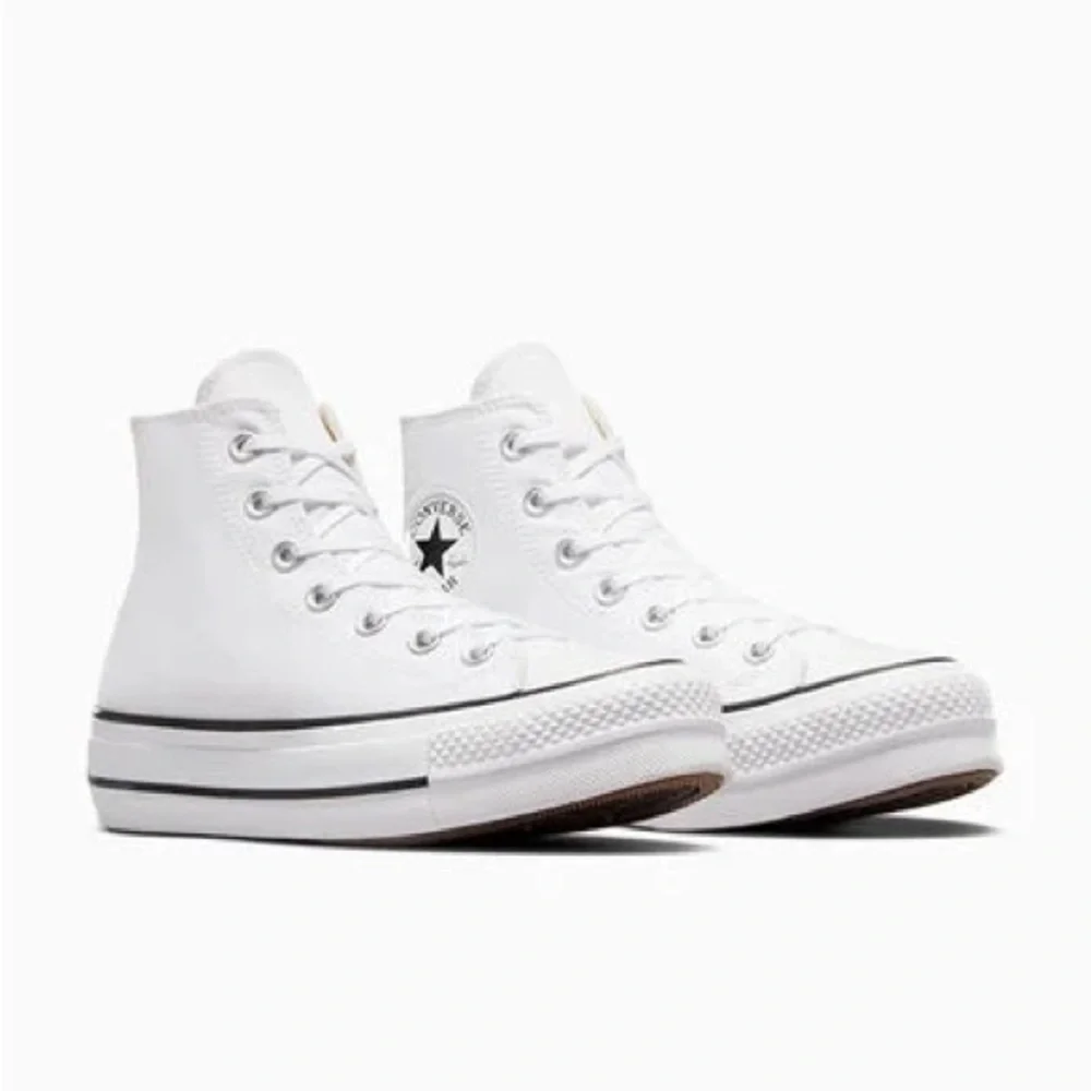 Converse | White Leather High-Top Sneakers - Picture 2 of 4